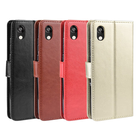 Crazy Horse Leather Wallet Case for Huawei Y5 (2019) / Honor 8S