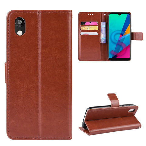 Crazy Horse Leather Wallet Case for Huawei Y5 (2019) / Honor 8S