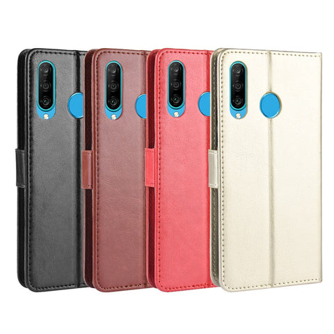 Crazy Horse Leather Wallet Case for Huawei Honor 20 Lite