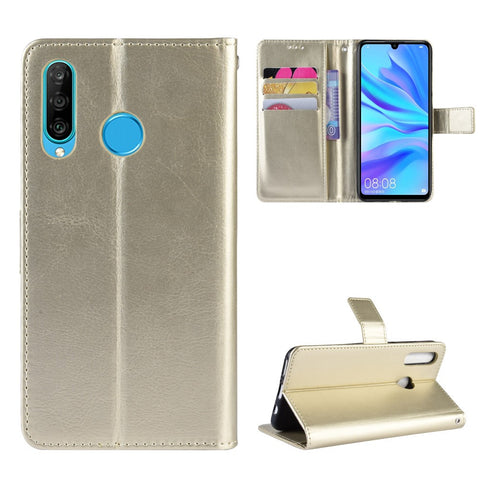 Crazy Horse Leather Wallet Case for Huawei Honor 20 Lite
