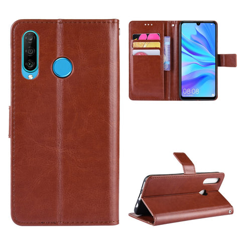 Crazy Horse Leather Wallet Case for Huawei Honor 20 Lite