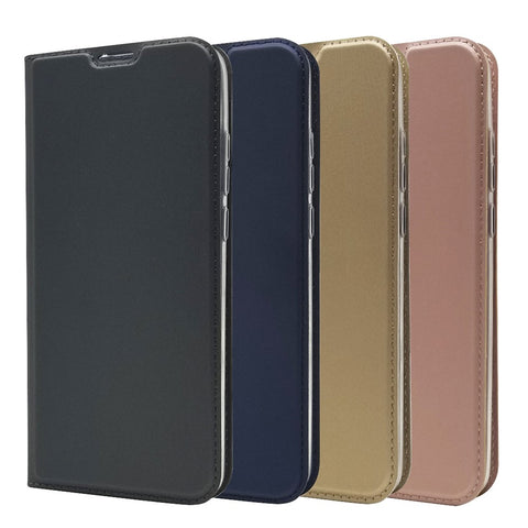 Magnetic Adsorption Leather Card Holder Case for Huawei P Smart Plus 2019 / Enjoy 9s/ Maimang 8 / Honor 10i