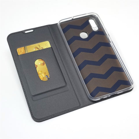Magnetic Adsorption Leather Card Holder Case for Huawei P Smart Plus 2019 / Enjoy 9s/ Maimang 8 / Honor 10i
