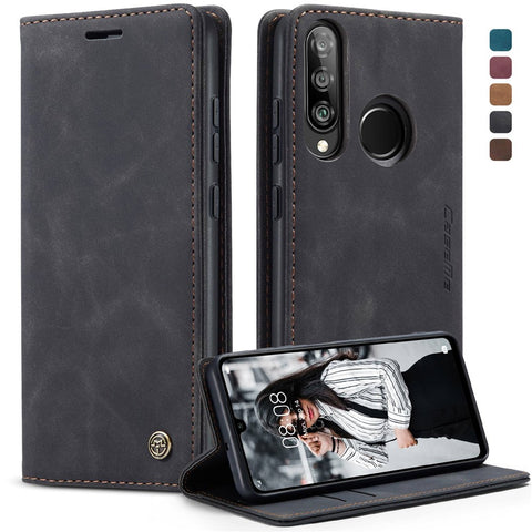 CASEME 013 Series Auto-absorbed Leather Wallet Case for Huawei P30 Lite New Edition/P30 Lite/nova 4e