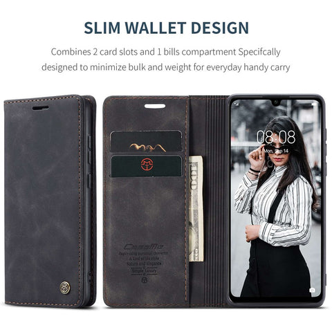 CASEME 013 Series Auto-absorbed Leather Wallet Case for Huawei P30 Lite New Edition/P30 Lite/nova 4e