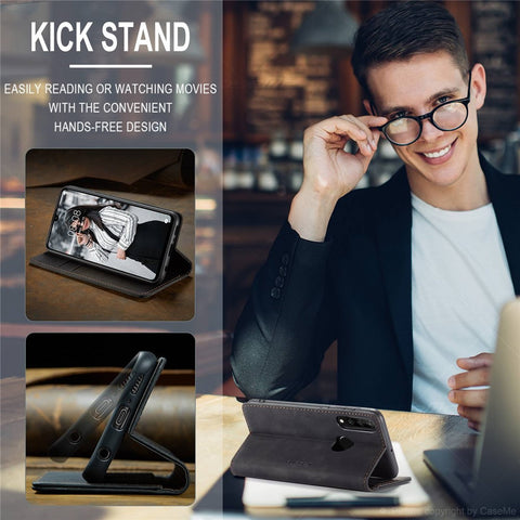 CASEME 013 Series Auto-absorbed Leather Wallet Case for Huawei P30 Lite New Edition/P30 Lite/nova 4e