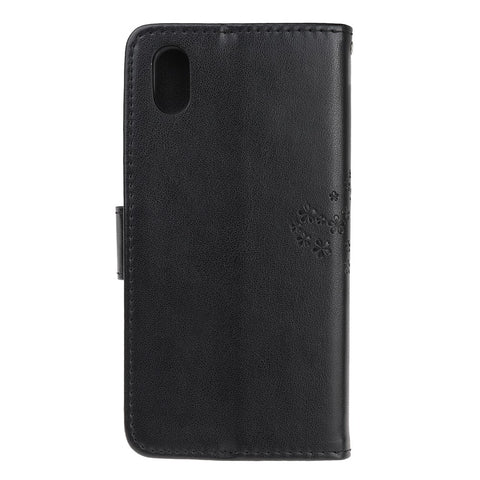Imprint Tree Owl Leather Wallet Case for Huawei Y5 (2019) / Honor 8S