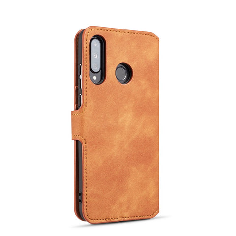 DG.MING Retro Style Leather Wallet Stand Case for Huawei P30 Lite New Edition/P30 Lite/nova 4e