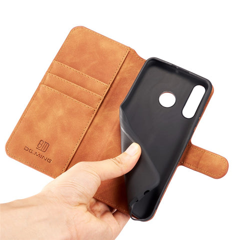 DG.MING Retro Style Leather Wallet Stand Case for Huawei P30 Lite New Edition/P30 Lite/nova 4e