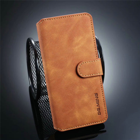 DG.MING Retro Style Leather Wallet Stand Case for Huawei P30 Lite New Edition/P30 Lite/nova 4e