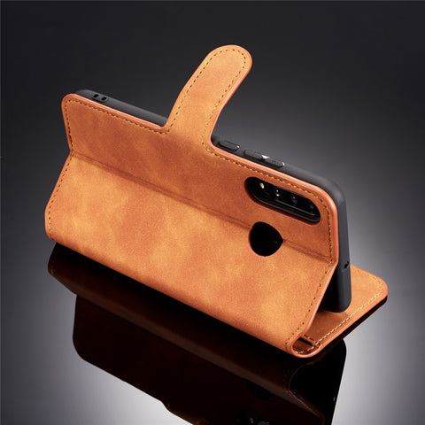 DG.MING Retro Style Leather Wallet Stand Case for Huawei P30 Lite New Edition/P30 Lite/nova 4e