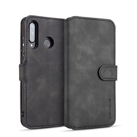 DG.MING Retro Style Leather Wallet Stand Case for Huawei P30 Lite New Edition/P30 Lite/nova 4e