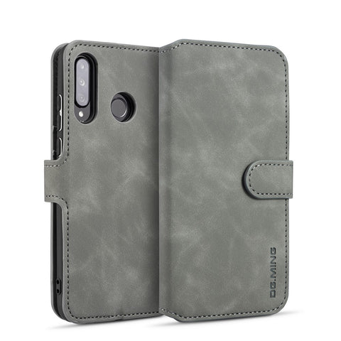 DG.MING Retro Style Leather Wallet Stand Case for Huawei P30 Lite New Edition/P30 Lite/nova 4e