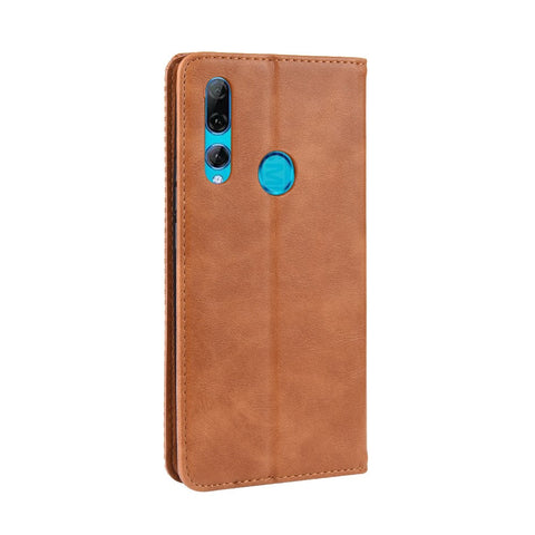 Auto-absorbed Vintage Style PU Leather Wallet Case for Huawei Honor 9X (Global)/ P Smart Z / Y9 Prime 2019 /Enjoy 10 Plus