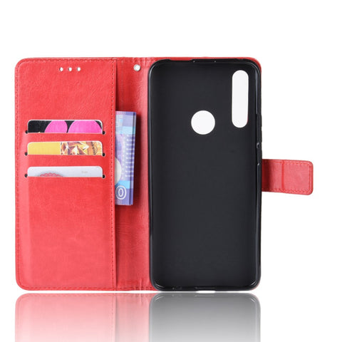 Crazy Horse Leather Wallet Case for Huawei Honor 9X (Global)/ P Smart Z / Y9 Prime 2019 /Enjoy 10 Plus