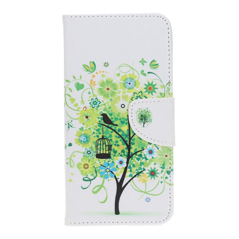 Pattern Printing Cross Texture Leather Wallet Case for Huawei Y5 (2019)