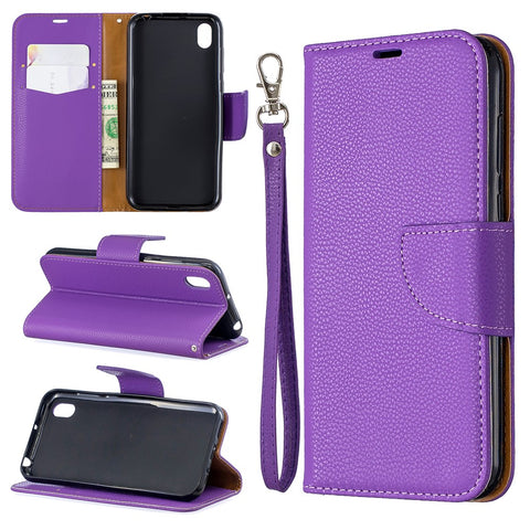 Litchi Skin Leather Wallet Case for Huawei Y5 (2019) / Honor 8S