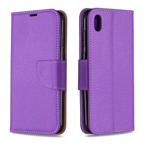 Litchi Skin Leather Wallet Case for Huawei Y5 (2019) / Honor 8S