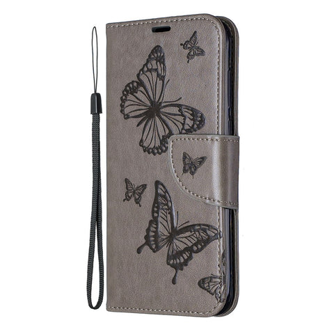 Imprint Butterfly Leather Wallet Case for Huawei Y5 (2019) / Honor 8S