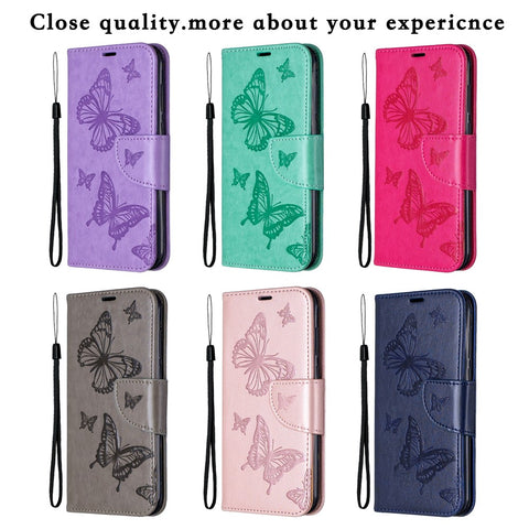 Imprint Butterfly Leather Wallet Case for Huawei Y5 (2019) / Honor 8S
