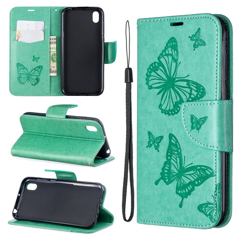 Imprint Butterfly Leather Wallet Case for Huawei Y5 (2019) / Honor 8S