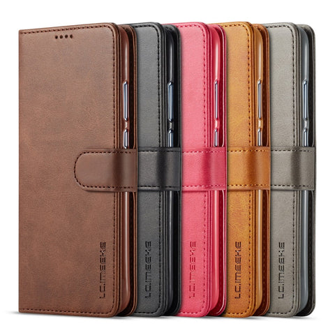 LC.IMEEKE Leather Wallet Casing for Huawei P Smart Plus 2019/Enjoy 9s/Honor 10i