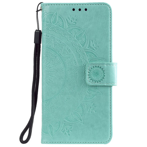 Imprint Flower Leather Wallet Case for Huawei Honor 9X (Global)/P Smart Z / Y9 Prime 2019/ Enjoy 10 Plus