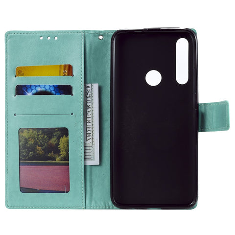 Imprint Flower Leather Wallet Case for Huawei Honor 9X (Global)/P Smart Z / Y9 Prime 2019/ Enjoy 10 Plus