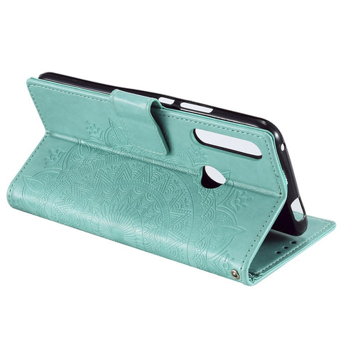 Imprint Flower Leather Wallet Case for Huawei Honor 9X (Global)/P Smart Z / Y9 Prime 2019/ Enjoy 10 Plus
