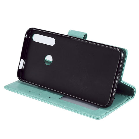 Imprint Flower Leather Wallet Case for Huawei Honor 9X (Global)/P Smart Z / Y9 Prime 2019/ Enjoy 10 Plus