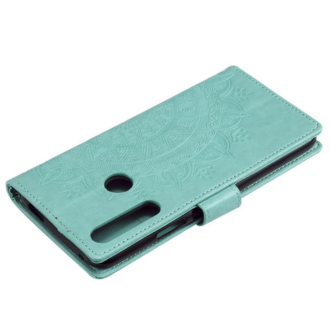Imprint Flower Leather Wallet Case for Huawei Honor 9X (Global)/P Smart Z / Y9 Prime 2019/ Enjoy 10 Plus