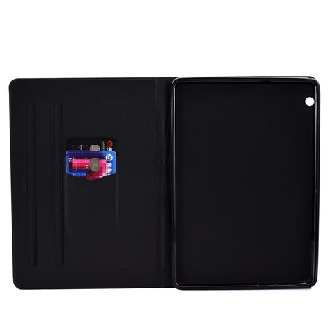 Shock-proof Pattern Printing Card Slot PU Leather Tablet Casing for Huawei MediaPad T5 10