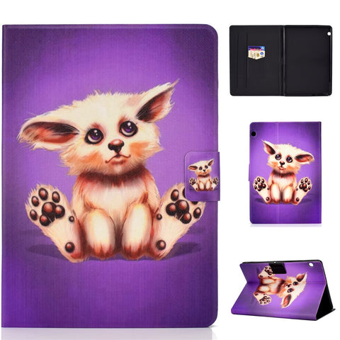 Shock-proof Pattern Printing Card Slot PU Leather Tablet Casing for Huawei MediaPad T5 10