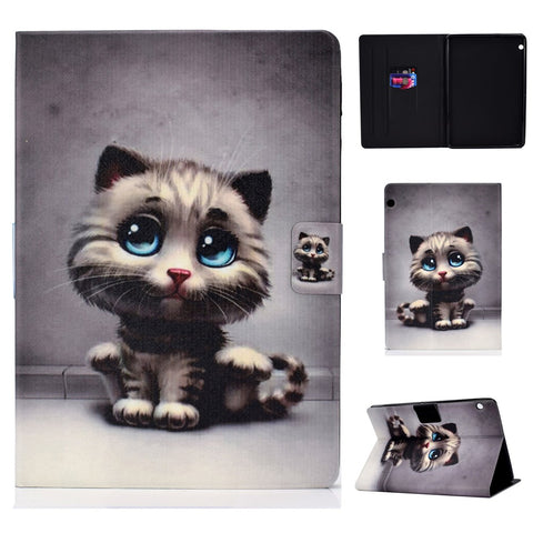 Shock-proof Pattern Printing Card Slot PU Leather Tablet Casing for Huawei MediaPad T5 10