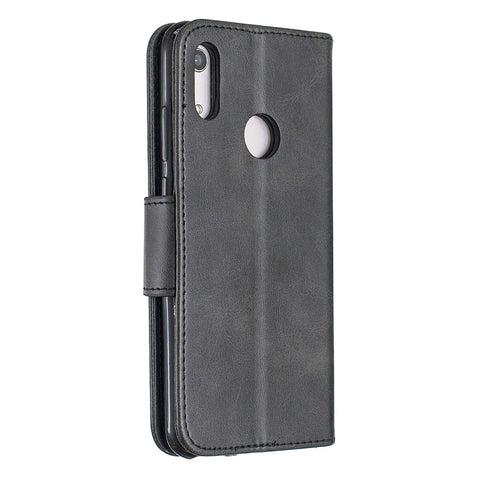 PU Leather Phone Case for Huawei Y6 (2019, with Fingerprint Sensor)/Y6 Prime (2019)/Honor 8A