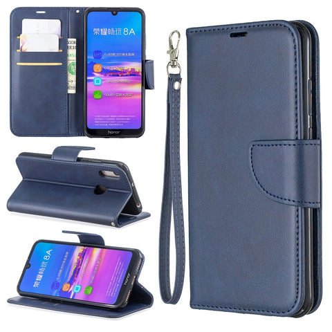PU Leather Phone Case for Huawei Y6 (2019, with Fingerprint Sensor)/Y6 Prime (2019)/Honor 8A