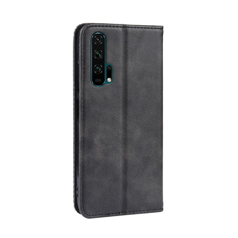 Auto-absorbed Vintage Leather Wallet Phone Cover for Huawei Honor 20 Pro