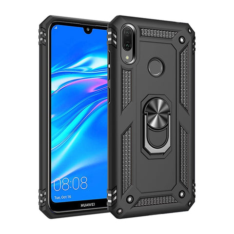 TPU+PC+Metal Hybrid Phone Shell with Kickstand for Huawei Y7 (2019)