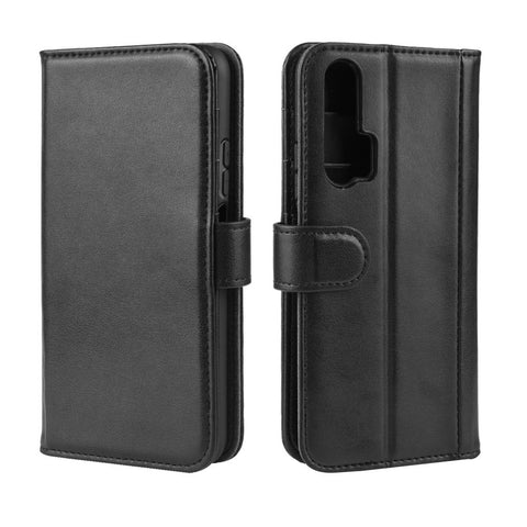 For Huawei Honor 20 Pro Phone Cases Genuine Split Leather Wallet Mobile Cover Stand
