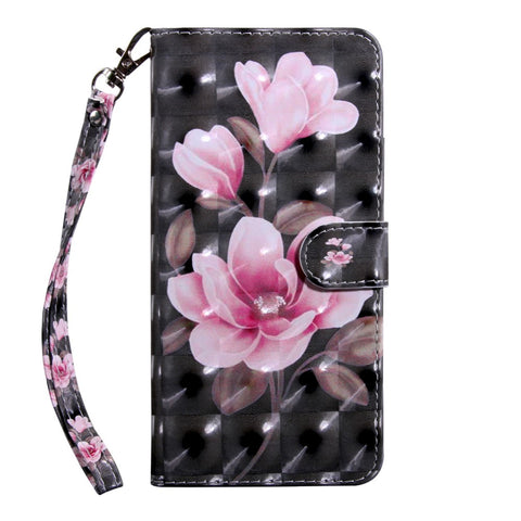 Pattern Printing Light Spot Decor Leather Wallet Phone Cover for Huawei Honor 20 Lite