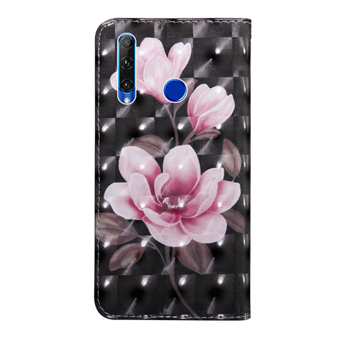 Pattern Printing Light Spot Decor Leather Wallet Phone Cover for Huawei Honor 20 Lite
