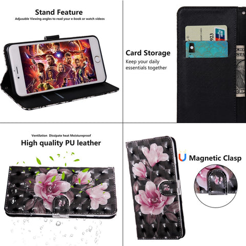 Pattern Printing Light Spot Decor Leather Wallet Phone Cover for Huawei Honor 20 Lite