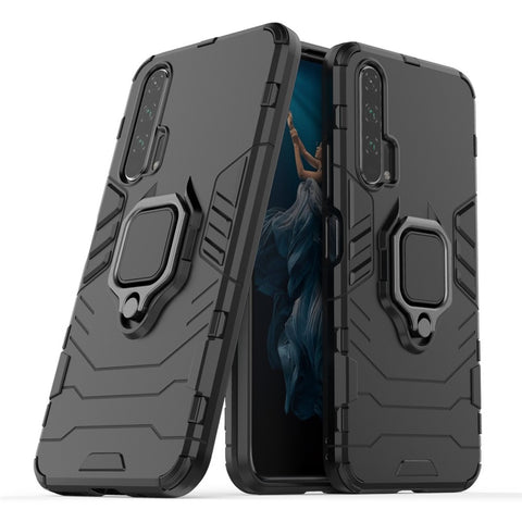 Rotatable Ring Kickstand Cool Armor PC TPU Hybrid Phone Shell for Huawei Honor 20 Pro
