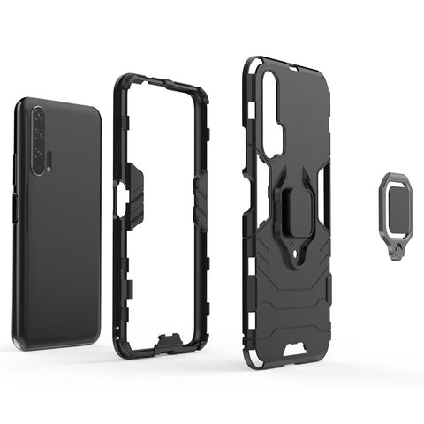 Rotatable Ring Kickstand Cool Armor PC TPU Hybrid Phone Shell for Huawei Honor 20 Pro