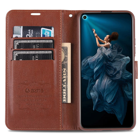 AZNS Leather Wallet Phone Case for Huawei Honor 20 Pro