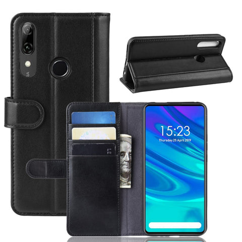 For Huawei Honor 9X (Global) / P Smart Z / Y9 Prime 2019 / nova 5i Phone Cases Genuine Split Leather Wallet Mobile Cover Stand