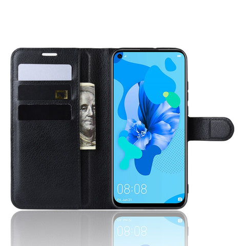 Litchi Texture Wallet Leather Phone Cover for Huawei P20 Lite (2019) / Nova 5i