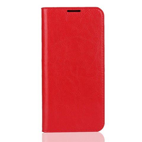 Crazy Horse Genuine Leather Wallet Stand Casing for Huawei Honor 20 Pro