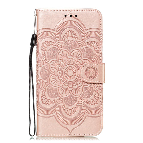 For Huawei P20 lite (2019) / nova 5i Imprint Mandala Flower Leather Wallet Shell