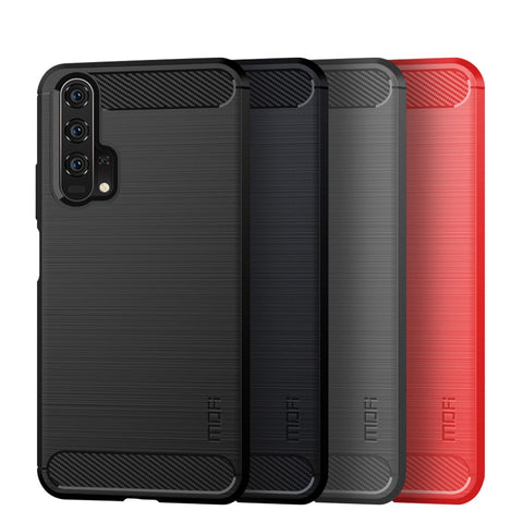 MOFI Carbon Fiber Brushed TPU Protective Phone Case for Huawei Honor 20 / Honor 20 Pro